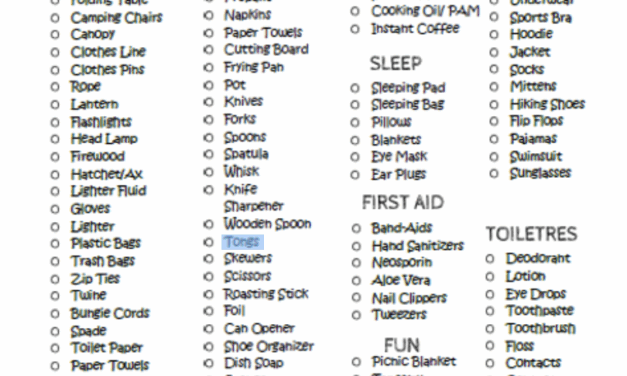 Ultimate Camping Packing List